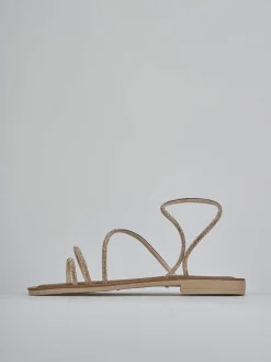 Hot Sandalo tacco 1 cm pelle Donna Sandali Tacco Basso