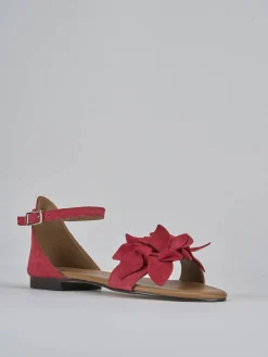 New Sandalo tacco 1 cm camoscio Donna Sandali Tacco Basso