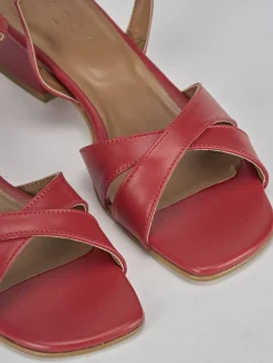 Online Sandalo tacco 3 cm pelle Donna Sandali Tacco Basso