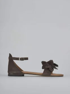 Hot Sandalo tacco 1 cm testa camoscio Donna Sandali Tacco Basso