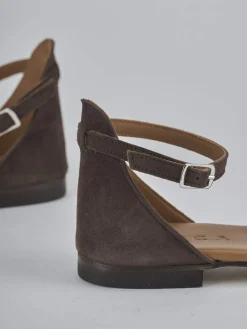 Hot Sandalo tacco 1 cm testa camoscio Donna Sandali Tacco Basso