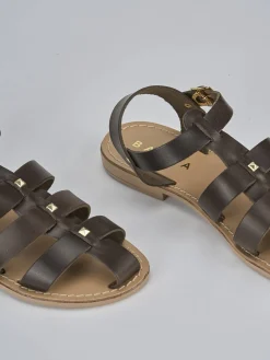 Best Sandalo tacco 1 cm testa pelle Donna Sandali Tacco Basso