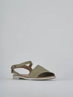 Hot Sandalo tacco 1 cm pelle Donna Sandali Tacco Basso