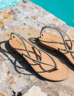 Best Sandalo tacco 1cm pelle Donna Sandali Tacco Basso