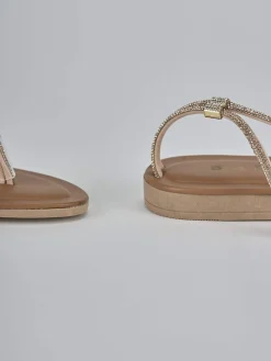 Clearance Sandalo tacco 1cm pelle Donna Sandali Tacco Basso