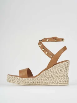 Online Sandalo zeppa 9 cm pelle Donna Sandali Zeppa