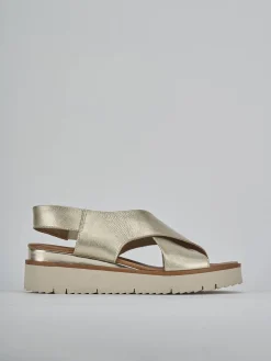 Clearance sandalo zeppa 3 cm platino Donna Sandali Zeppa