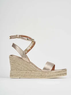 New Sandalo zeppa 9 cm pelle Donna Sandali Zeppa