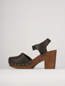 Online Sandalo zoccolo tacco 7cm con plateaux testa pelle Donna Sandali Tacco Alto