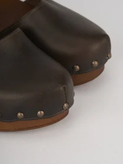 Online Sandalo zoccolo tacco 7cm con plateaux testa pelle Donna Sandali Tacco Alto