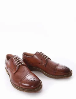 Clearance scarpa lacci tacco 2 cm cuoio Uomo Stringate