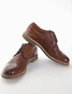 Best scarpa lacci tacco 2 cm cuoio Uomo Stringate