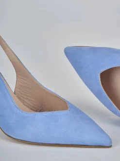 Slingback decolte tacco 7 cm camoscio Donna Slingback