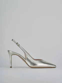 Clearance Slingback decolte tacco 7 cm laminato Donna Slingback