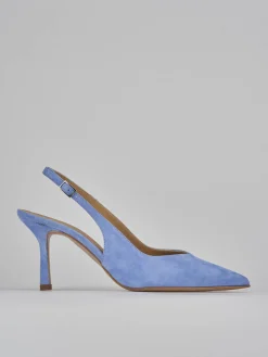 Clearance Slingback decolte tacco 7 cm camoscio Donna Slingback