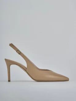 Slingback decolte tacco 7 cm pelle Donna Slingback