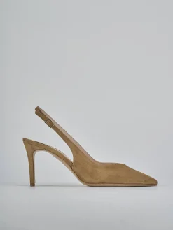 Sale Slingback decolte tacco 7 cm camoscio Donna Slingback