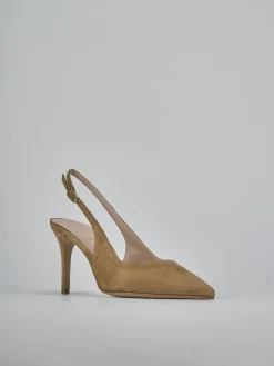 Sale Slingback decolte tacco 7 cm camoscio Donna Slingback
