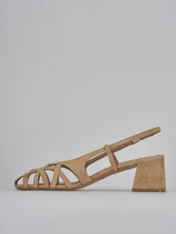 Sale Slingback tacco 6cm camoscio Donna Slingback