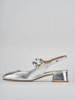 Discount Slingback tacco 4cm laminato Donna Slingback