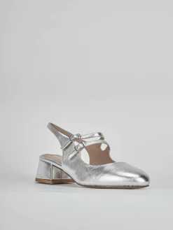 Discount Slingback tacco 4cm laminato Donna Slingback