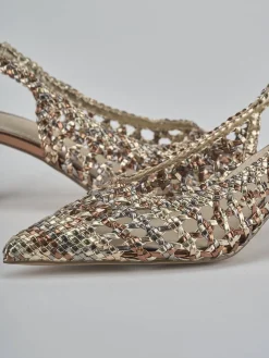 Best Slingback tacco 4cm pelle Donna Slingback