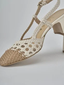 Clearance Slingback tacco 6cm pelle Donna Slingback