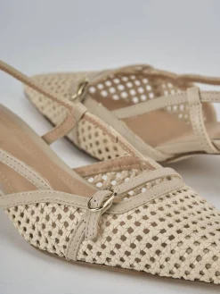 Discount Slingback tacco 4cm pelle Donna Slingback