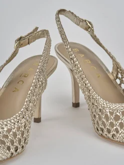 Clearance Slingback tacco 7cm pelle Donna Slingback