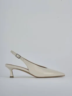 Clearance Slingback tacco 5cm pelle Donna Slingback