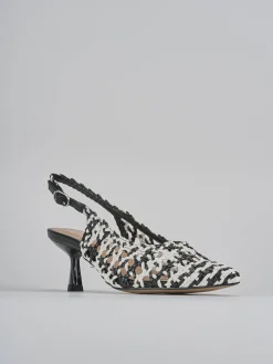 Discount Slingback tacco 6cm pelle Donna Slingback