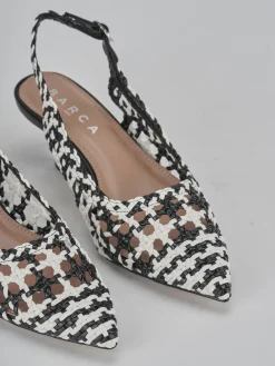 Discount Slingback tacco 6cm pelle Donna Slingback