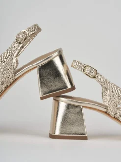 Clearance Slingback tacco 5cm pelle Donna Slingback