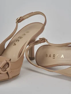 Discount Slingback tacco 7cm pelle Donna Slingback
