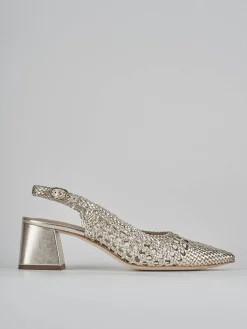 Outlet Slingback tacco 5cm pelle Donna Slingback