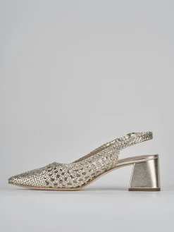 Outlet Slingback tacco 5cm pelle Donna Slingback