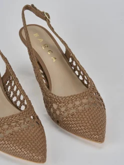 Discount Slingback tacco 7cm pelle Donna Slingback