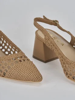 Sale Slingback tacco 5cm pelle Donna Slingback