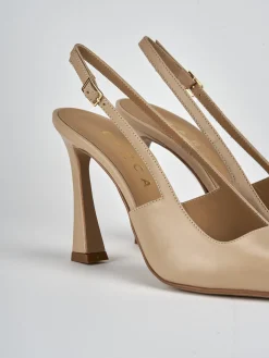 Discount Slingback tacco 9cm pelle Donna Slingback