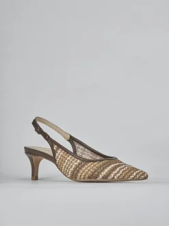 New Slingback tacco 5cm pelle testa Donna Slingback