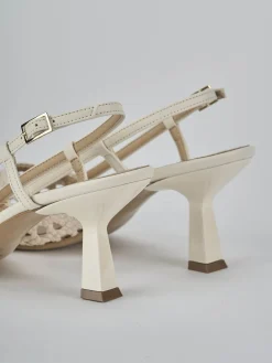 Discount Slingback tacco 7cm pelle Donna Slingback