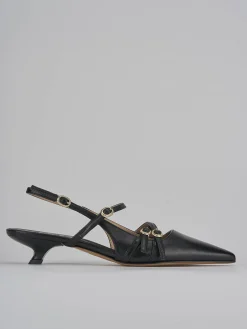 Clearance Slingback tacco 3cm pelle Donna Slingback