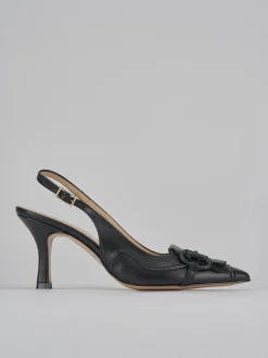 Clearance Slingback tacco 7cm pelle Donna Slingback