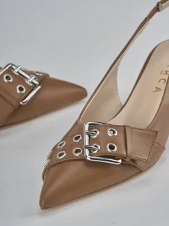 Best Slingback tacco 5cm pelle testa Donna Slingback