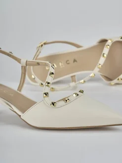 Slingback tacco 4cm pelle Donna Slingback