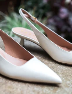 New Slingback tacco 5cm pelle Donna Slingback