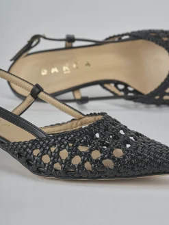 Clearance Slingback tacco 4cm pelle Donna Slingback