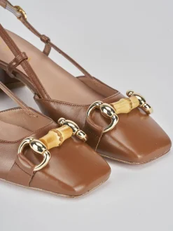 Sale Slingback tacco 6cm pelle testa Donna Slingback