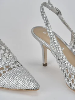 Clearance Slingback tacco 7cm pelle Donna Slingback