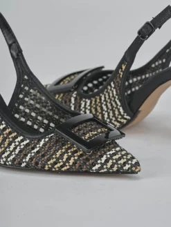 New Slingback tacco 8cm pelle Donna Slingback